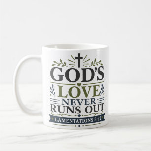 Taza De Café El amor de Dios nunca se acaba Devocional diario d