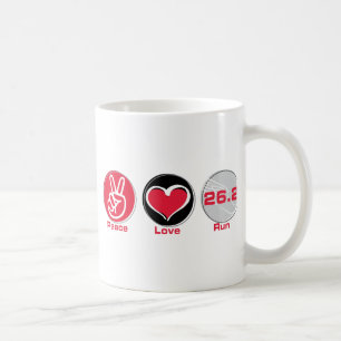 Taza De Café El amor de la paz funciona con 26,2 millas -