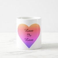 El amor es amor el corazón arcoiris café Mug