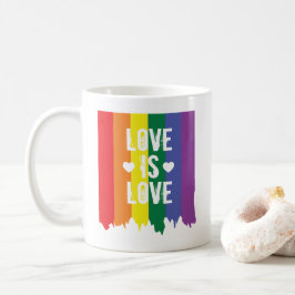 Taza De Café El amor es amor el orgullo gay arcoiris la pintura