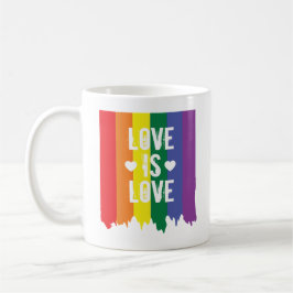 Taza De Café El amor es amor el orgullo gay arcoiris la pintura