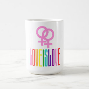 Taza De Café El amor es amor Orgullo Bandera Arcoiris Colorido