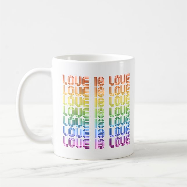Taza De Café El amor es amor Retro (Izquierda)