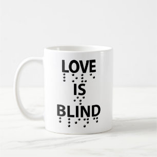 Taza De Café El amor es ciego en Braille
