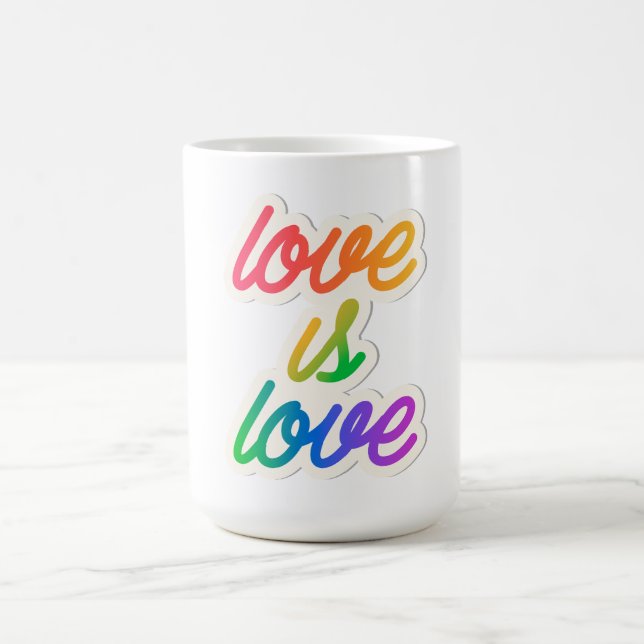 Taza De Café El amor es el amor LGBT (Centro)