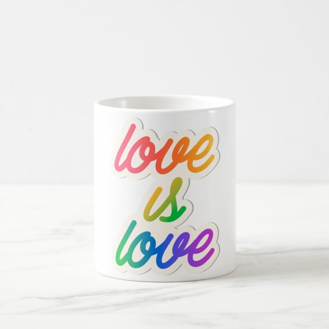 Taza De Café El amor es el amor LGBT (Centro)