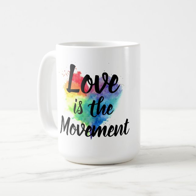 Taza De Café El amor es el Movimiento Mug (Anverso izquierdo)