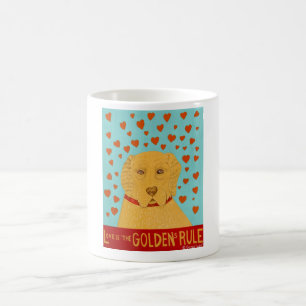 Taza De Café El amor es la regla de los Goldens - Stephen Hunec