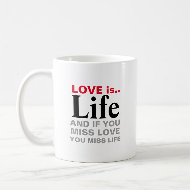 Taza De Café El amor es Mug (Izquierda)