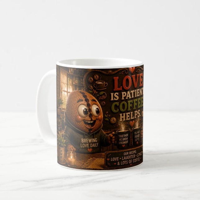 Taza De Café El amor es paciencia (Anverso izquierdo)