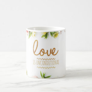 Taza De Café El amor es rosas incondicionales, rosados