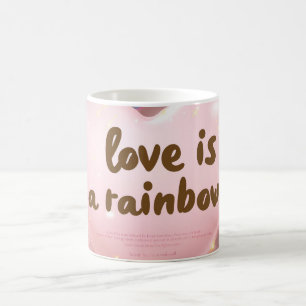 Taza De Café El amor es un arte digital arcoiris