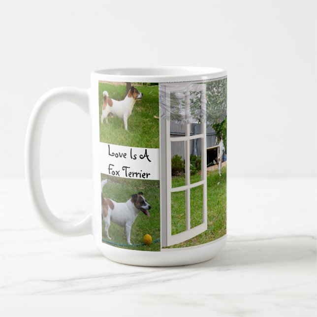 Taza De Café El Amor Es Un Zorro Terrier, (Izquierda)