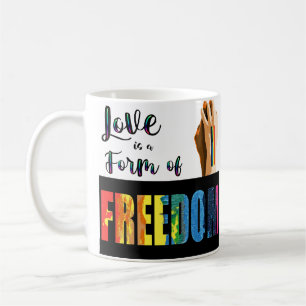 Taza De Café El amor es una forma de Freedom Mug