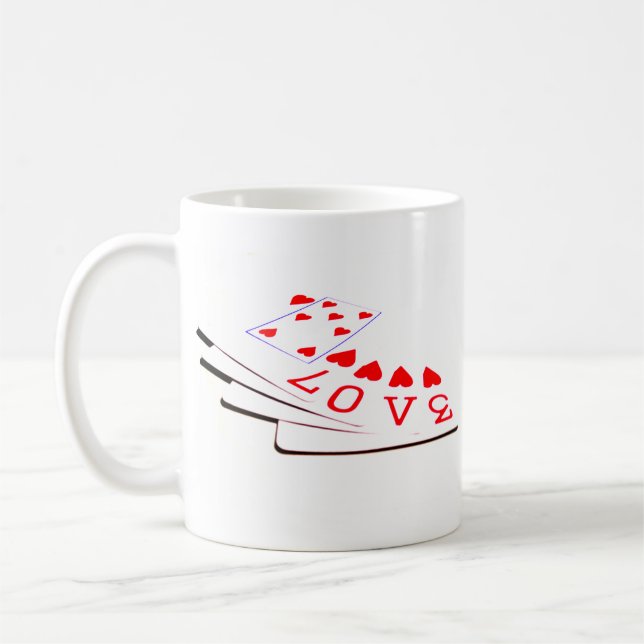 Taza De Café El amor está en las tarjetas (Izquierda)