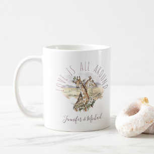 Taza De Café El amor está por todas las jirafas con nombres