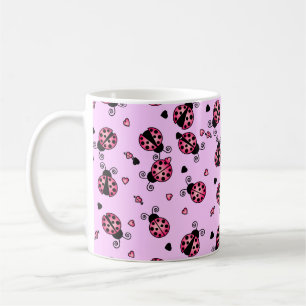 Taza De Café El amor fastidia mariquitas rosadas