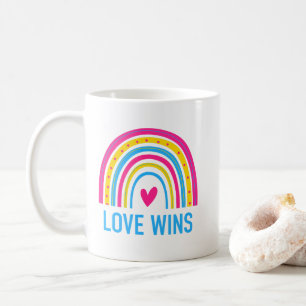 Taza De Café El amor gana el arcoiris pansexual