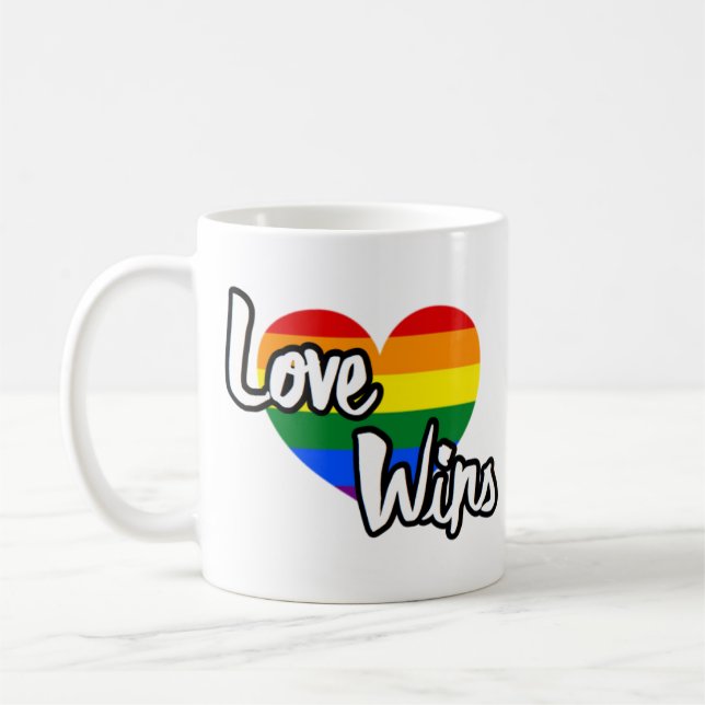 Taza De Café El amor gana - Orgullo LGBTQ+ #2 (Izquierda)