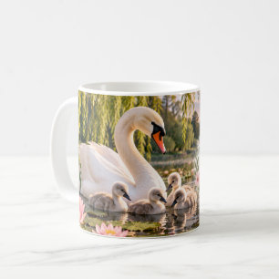 Taza De Café El amor hace que todo sea hermoso Cisne