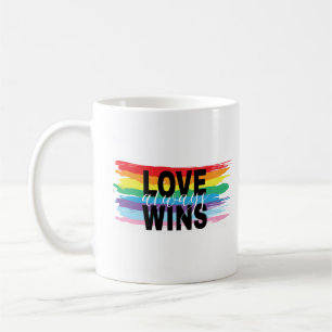 Taza De Café El amor LGBTQIA siempre gana el premio Rainbow Pri