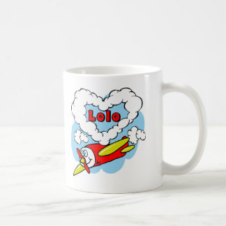 Taza De Café El amor Lolo embroma el aeroplano