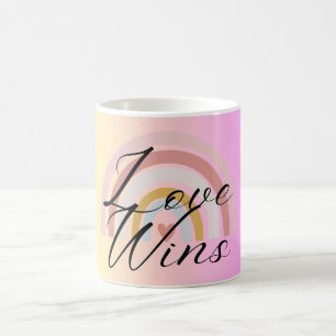 Taza De Café El amor Minimalista rosado de Mug gana
