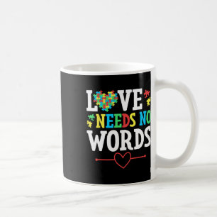 Taza De Café El amor no necesita palabras conciencia autista