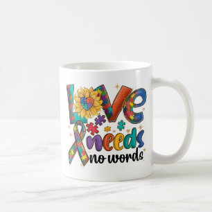 Taza De Café El amor no necesita palabras - Conciencia del auti