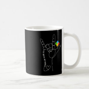 Taza De Café El amor no necesita palabras de autismo ASL Concie