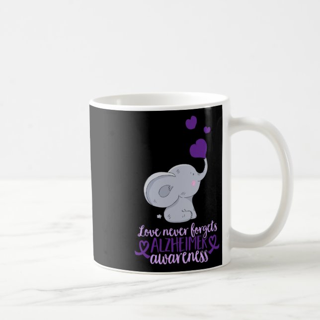 Taza De Café El amor nunca olvida a Heimerheimer Awareness End  (Derecha)