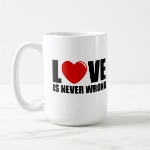 Taza De Café El amor nunca se equivoca
