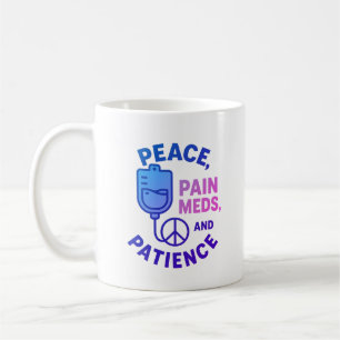 Taza De Café El amor por la paz y el dolor son divertidos