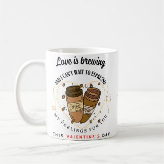 Taza De Café El amor se está cocinando" San Valentín