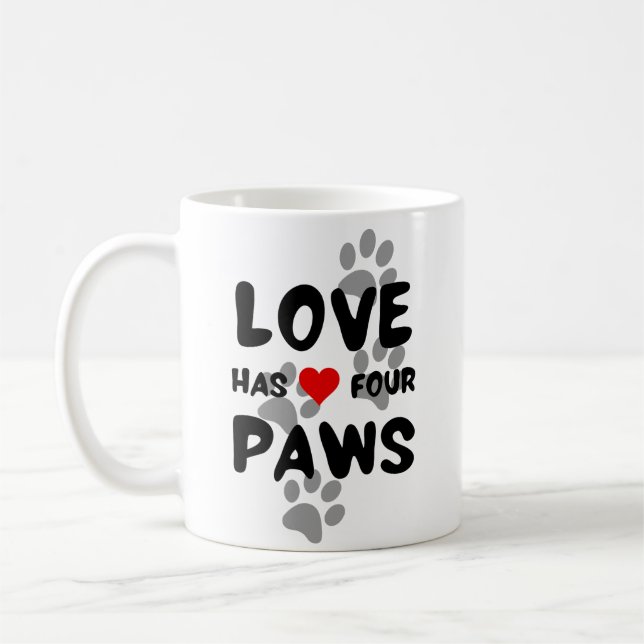 Taza De Café El amor tiene cuatro patas (Izquierda)