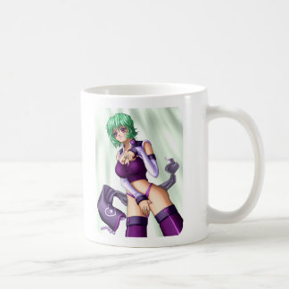 Taza De Café El animado cubre para arriba al chica