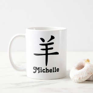 Taza De Café El año chino del zodiaco de la cabra añade nombr