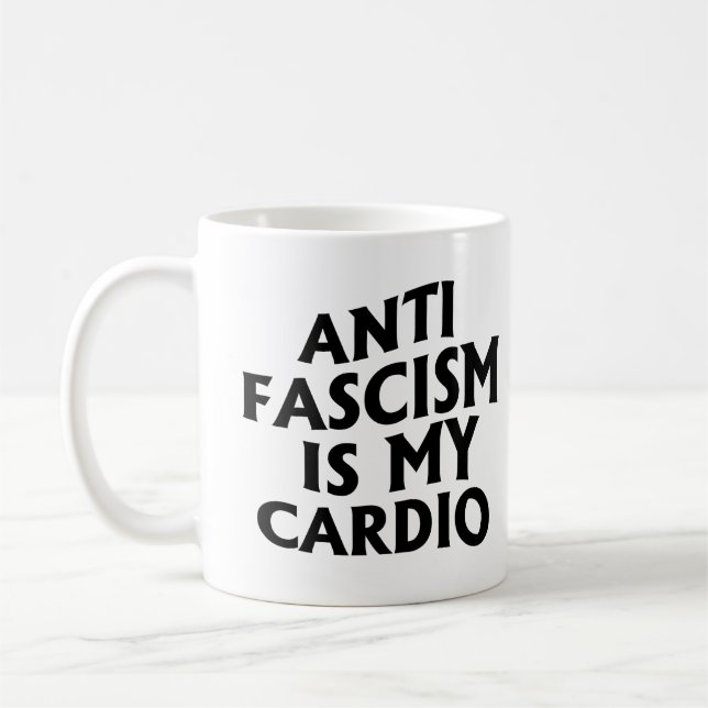 Taza De Café El antifascismo es mi cardio (Izquierda)