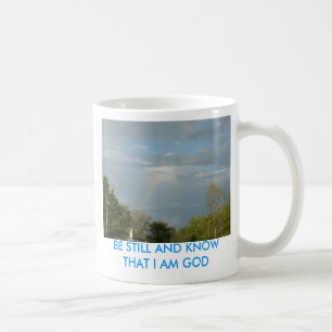 Taza De Café El arco iris sobre aguja de la iglesia, TODAVÍA