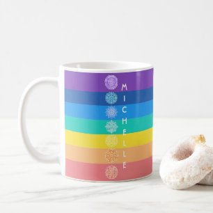 Taza De Café El arcoiris chakas siete Mandalas