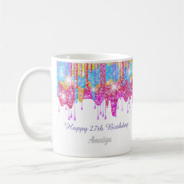 Taza De Café El arcoiris de color brillante brillante para el c