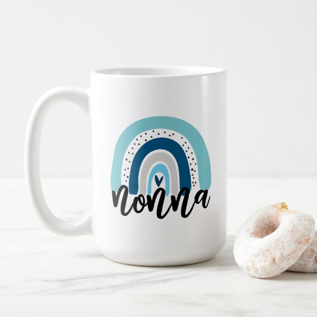Taza De Café El arcoiris de Cute Nonna (Con donut)