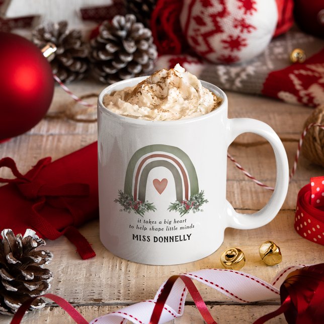 Taza De Café El arcoiris de los profesores Navidades personaliz (Subido por el creador)