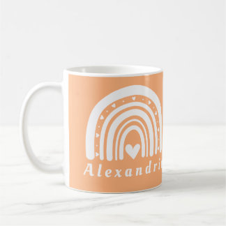 Taza De Café El arcoiris del Boho personalizado
