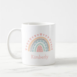 Taza De Café El arcoiris del Boho personalizado