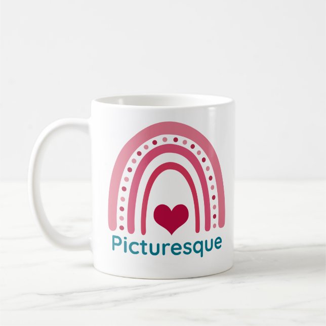 Taza De Café El arcoiris del Viva Magenta (Izquierda)