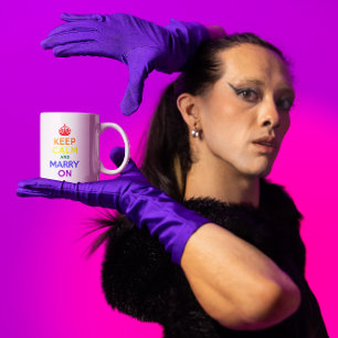 Taza De Café El arcoiris mantiene la calma y se casa