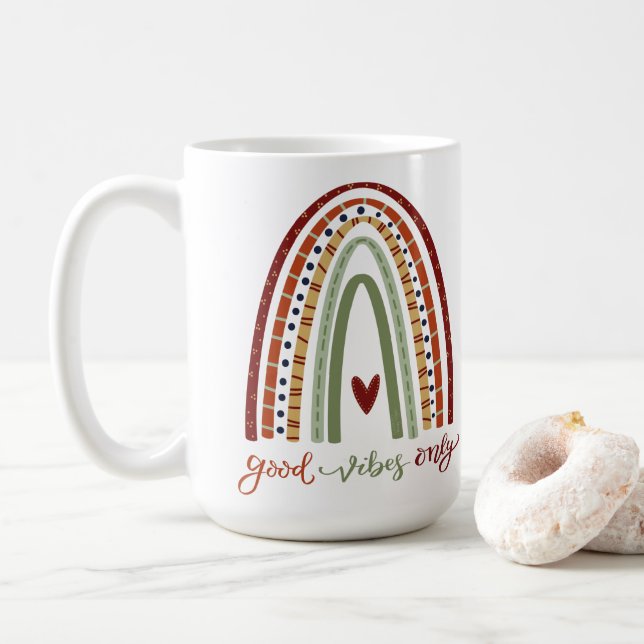 Taza De Café El arcoiris moderno sólo tiene buena vitalidad (Con donut)
