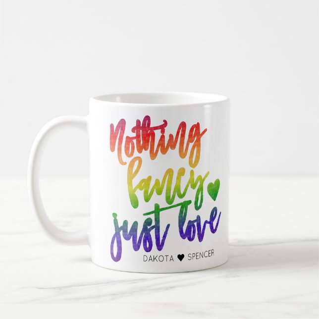 Taza De Café El arcoiris no es nada malo solo amar | Boda Casua (Izquierda)