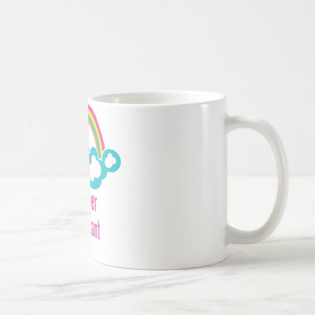 Taza De Café El arcoiris nublado de asistente del profesor (Derecha)